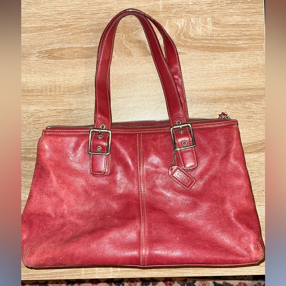 Vintagee Coach 9545 Classic Zip Leather Legacy Satchel Shoulder Bag